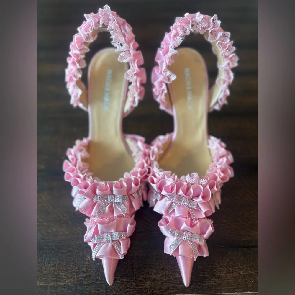Mach and Mach pink heels sz 36 or 6.5 - Picture 3 of 5